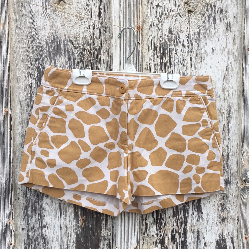 J. Crew Giraffe Print Shorts sz 4